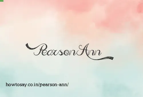 Pearson Ann