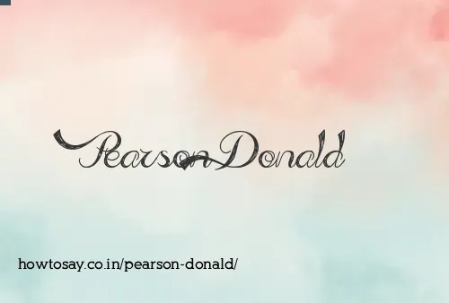 Pearson Donald