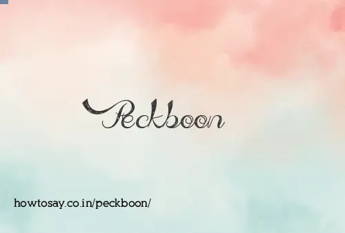 Peckboon