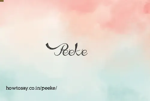 Peeke