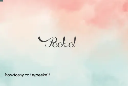 Peekel