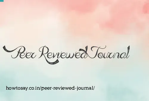Peer Reviewed Journal