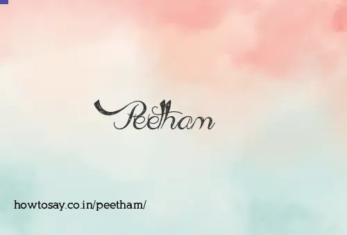 Peetham