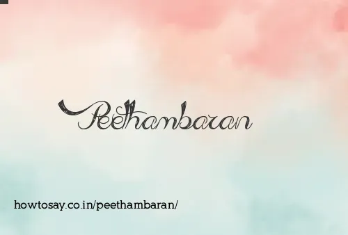 Peethambaran