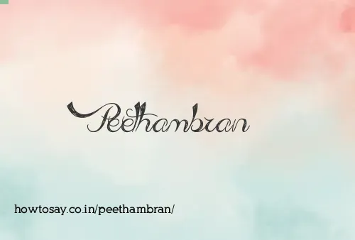 Peethambran