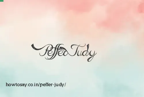 Peffer Judy