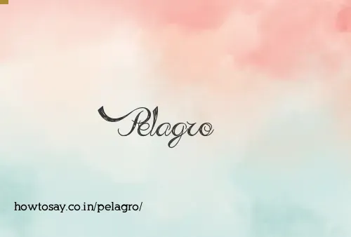 Pelagro
