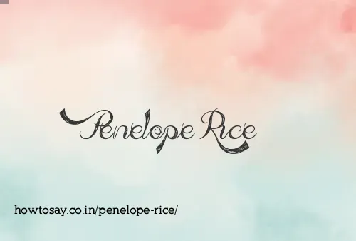 Penelope Rice