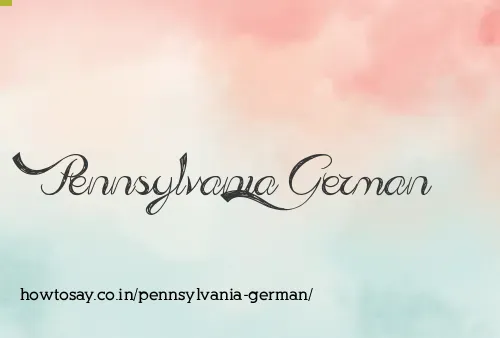 Pennsylvania German