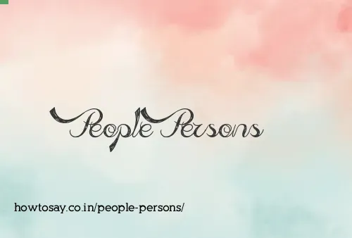 People Persons