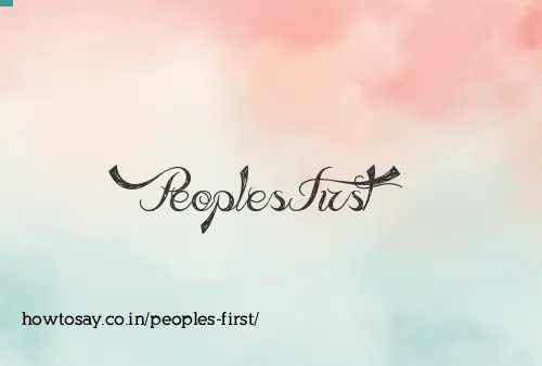 Peoples First