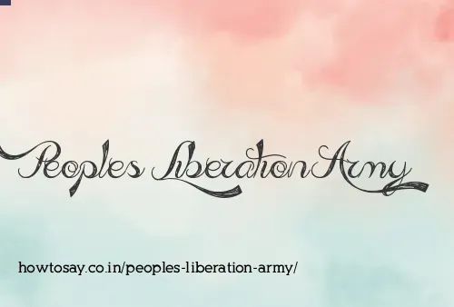 Peoples Liberation Army