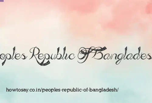 Peoples Republic Of Bangladesh