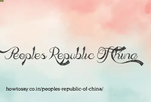 Peoples Republic Of China
