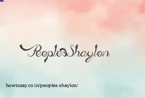 Peoples Shaylon