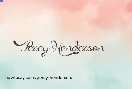 Percy Henderson
