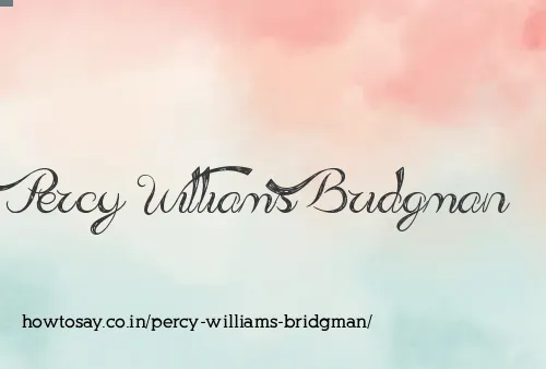 Percy Williams Bridgman