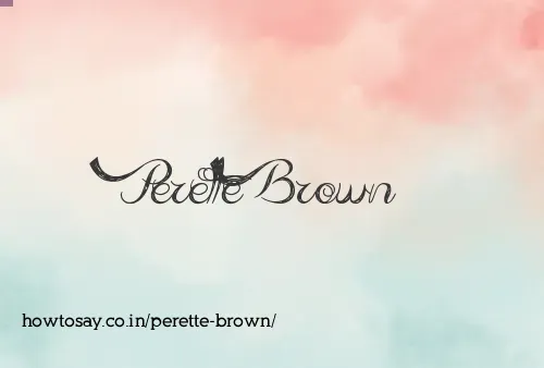 Perette Brown