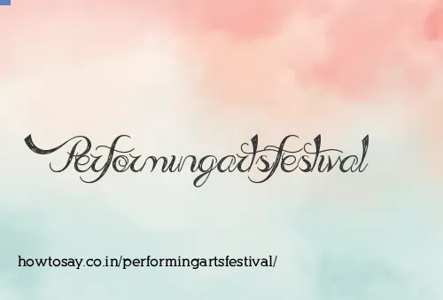 Performingartsfestival