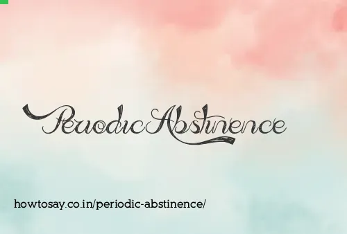 Periodic Abstinence