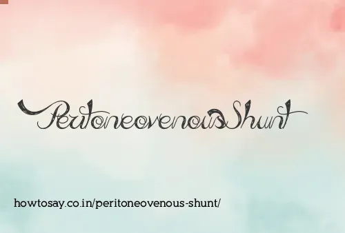Peritoneovenous Shunt