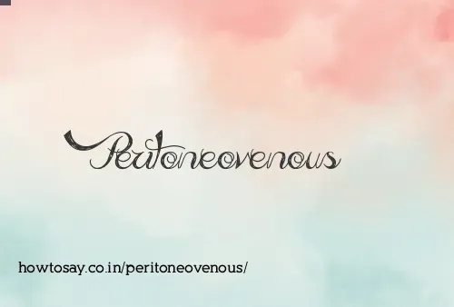 Peritoneovenous