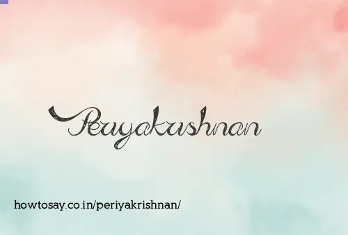 Periyakrishnan