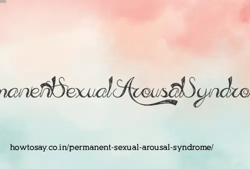 Permanent Sexual Arousal Syndrome