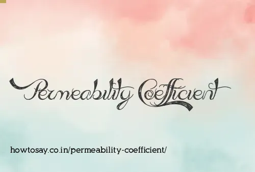 Permeability Coefficient