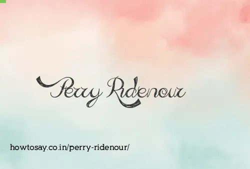 Perry Ridenour