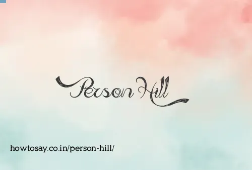 Person Hill