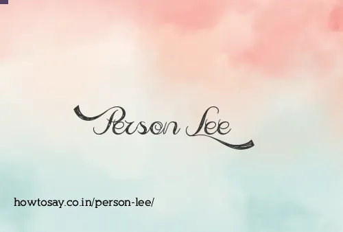 Person Lee