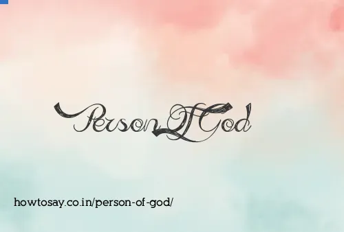 Person Of God