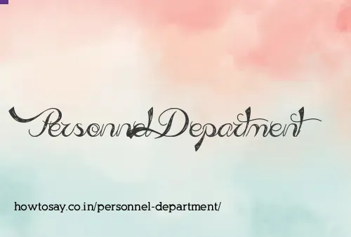 Personnel Department