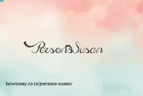 Persons Susan