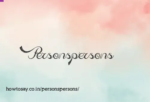 Personspersons