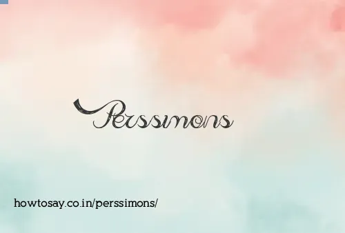 Perssimons