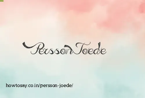 Persson Joede