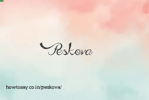 Peskova
