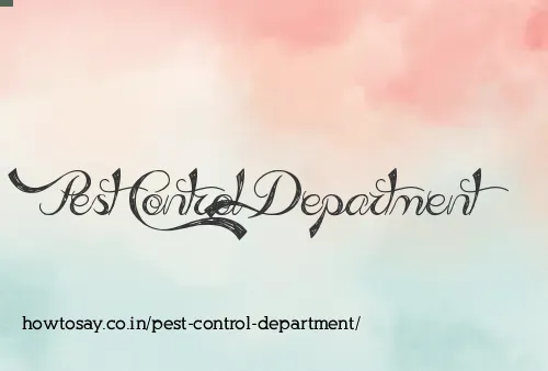 Pest Control Department