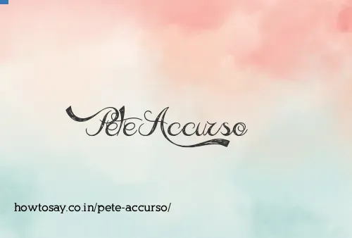 Pete Accurso