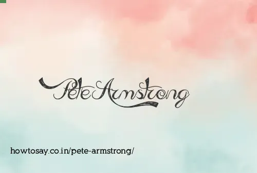 Pete Armstrong