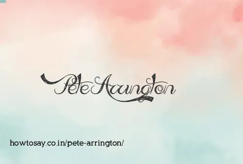Pete Arrington