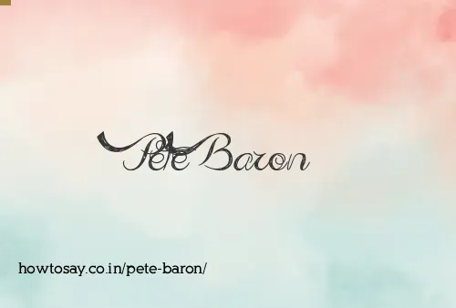 Pete Baron