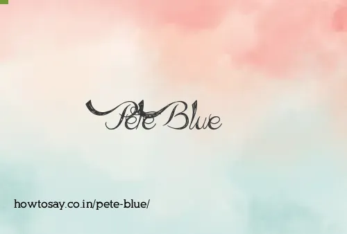 Pete Blue