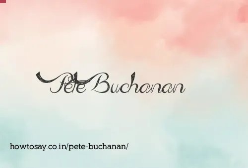Pete Buchanan