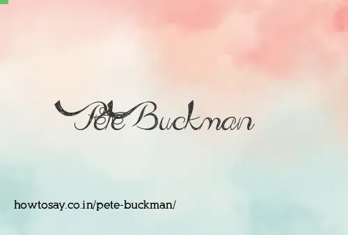Pete Buckman