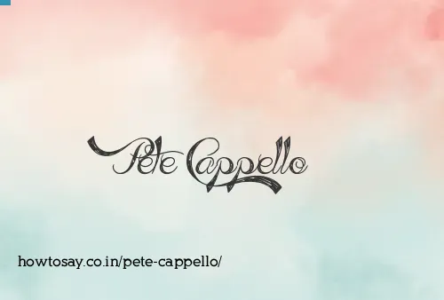 Pete Cappello