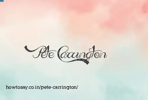 Pete Carrington