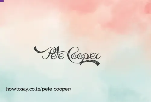 Pete Cooper